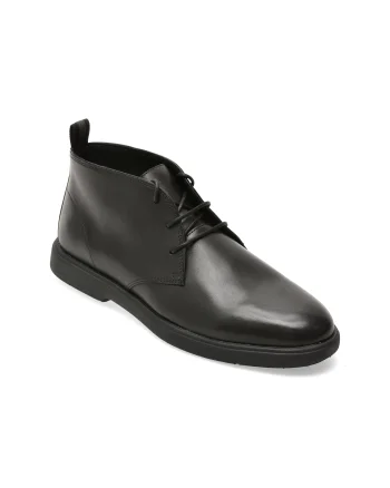 Ghete GEOX negre, U56LAD, din piele naturala