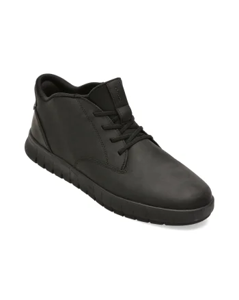Ghete GEOX negre, U56MAB, din piele naturala