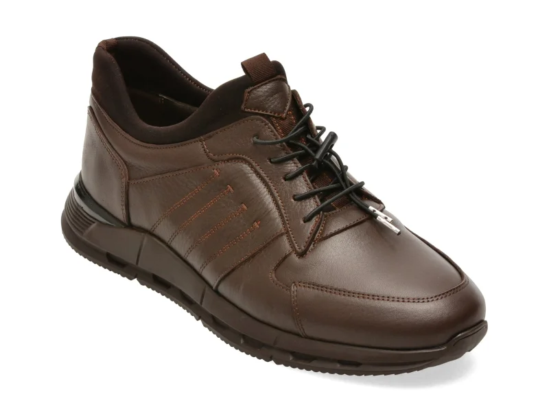 Pantofi sport OTTER maro, MT205, din piele naturala