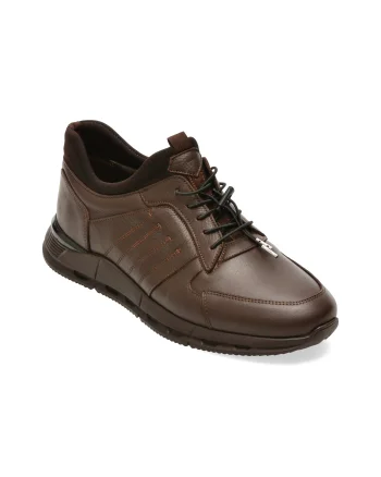 Pantofi sport OTTER maro, MT205, din piele naturala