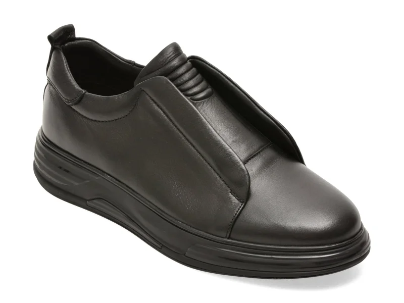Pantofi sport OTTER negri, 5054, din piele naturala