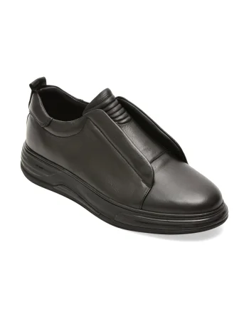 Pantofi sport OTTER negri, 5054, din piele naturala