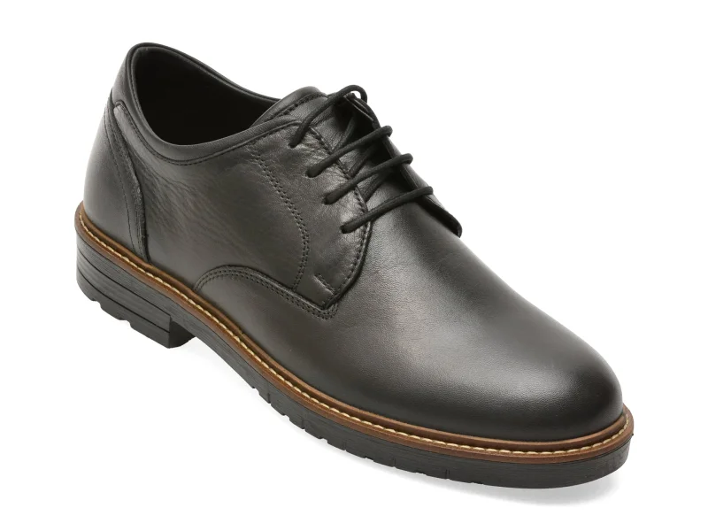 Pantofi eleganti OTTER negri, E293, din piele naturala