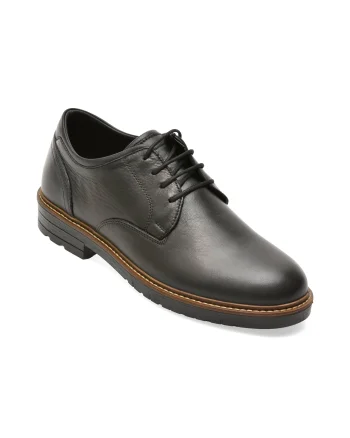 Pantofi eleganti OTTER negri, E293, din piele naturala