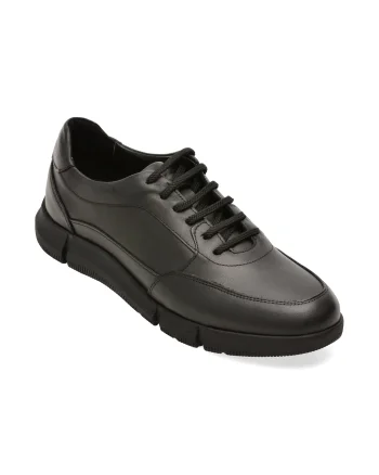 Pantofi sport OTTER negri, K76, din piele naturala
