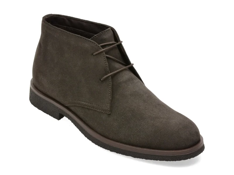Ghete GEOX maro, U6658D, din piele intoarsa