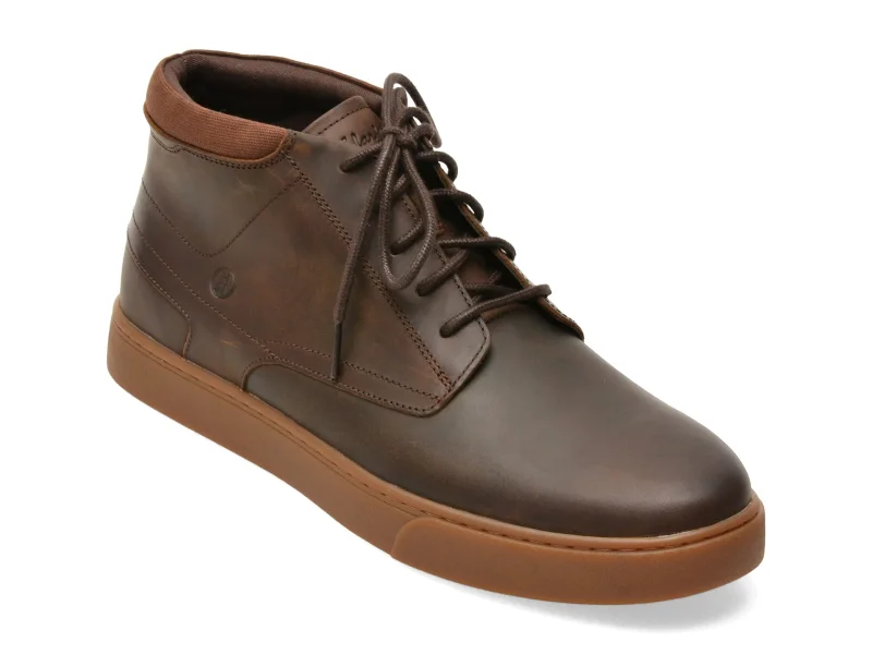 Ghete CLARKS maro, LYDFORD MID, din piele naturala