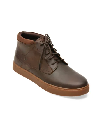Ghete CLARKS maro, LYDFORD MID, din piele naturala