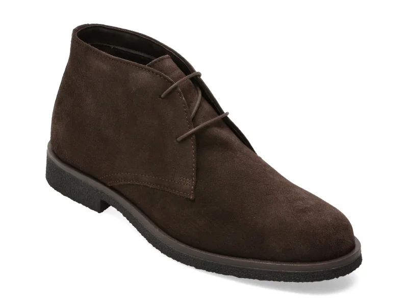 Ghete GEOX maro, U6658D, din piele intoarsa