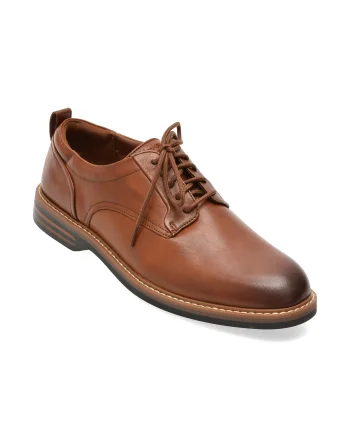 Pantofi eleganti CLARKS maro, ALDWIN 2 DERBY, din piele naturala