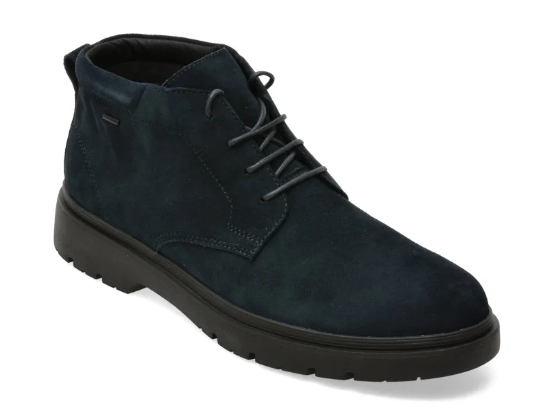 Ghete GEOX bleumarin, U46HND, din piele intoarsa