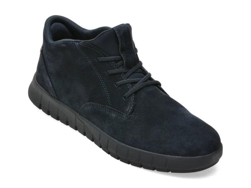 Ghete GEOX bleumarin, U56MAB, din piele intoarsa
