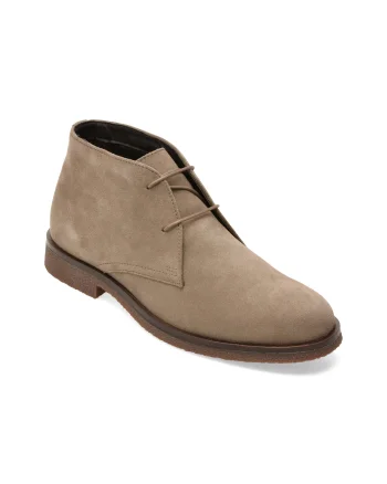 Ghete GEOX gri, U6658D, din piele intoarsa