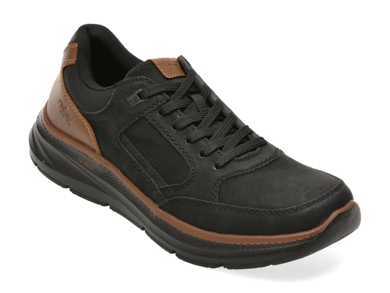 Pantofi sport RIEKER negri, B1801, din piele ecologica