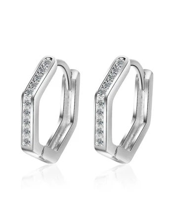 Cercei argint 925, JW941, model elegant, placati cu rodiu