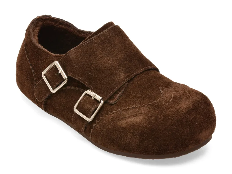 Pantofi GRYXX maro, 3716, din piele intoarsa