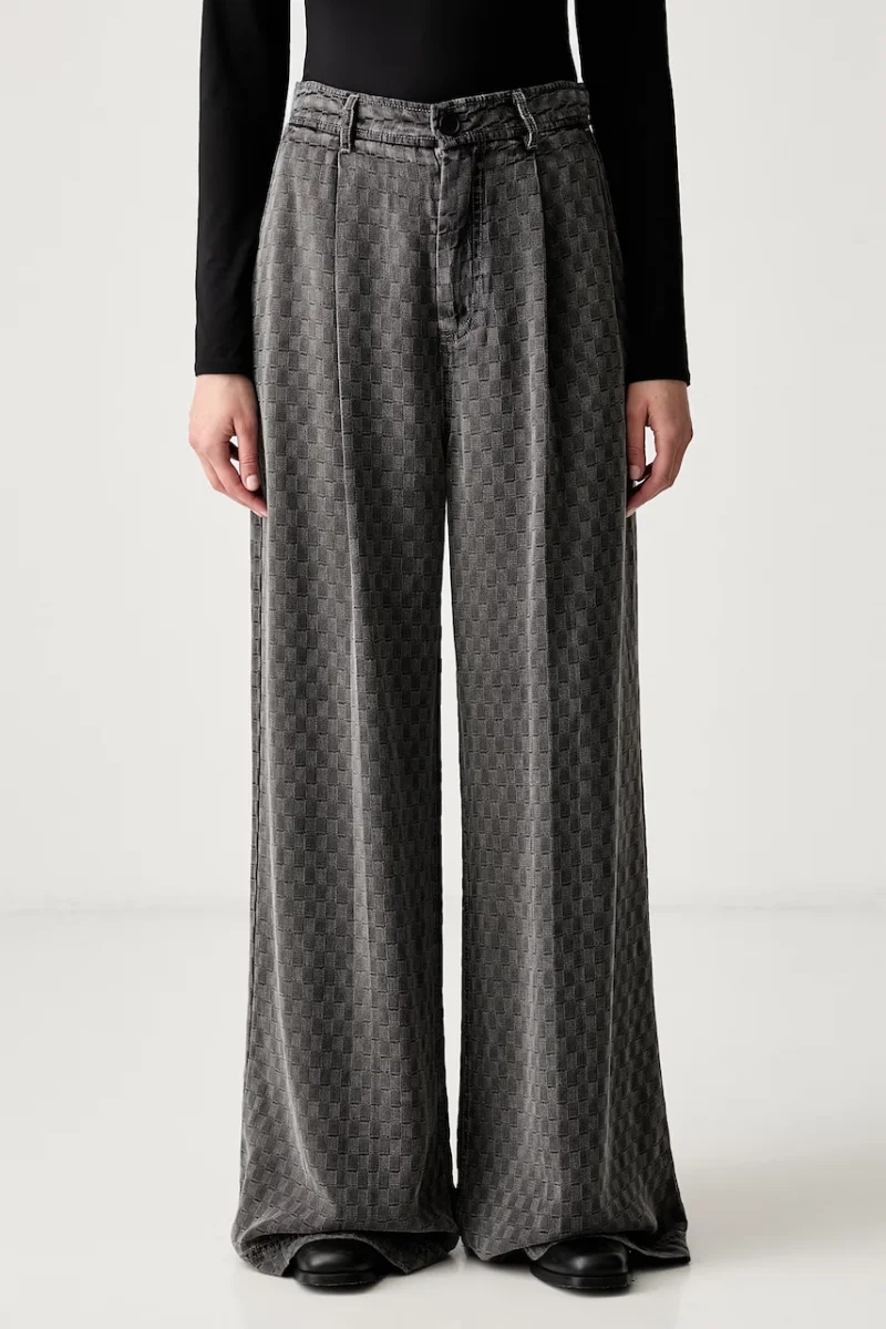 MUNTHE  blugi wide leg pentru femei RONAN
