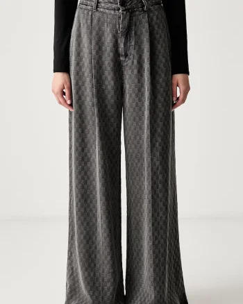 MUNTHE  blugi wide leg pentru femei RONAN