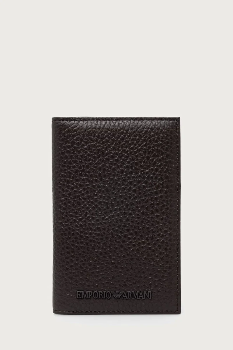 Emporio Armani  portcard pentru bărbați din piele
