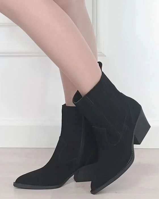 Botine elegante tip ciocate negre 6350A 117