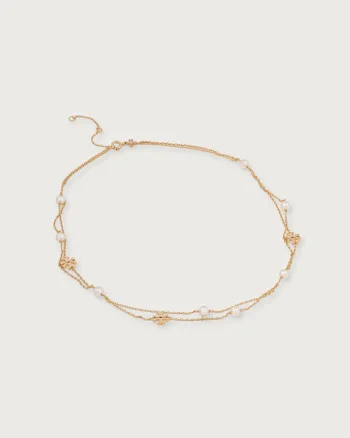 Tory Burch  lănțișor pentru femei placat cu aur Moondance