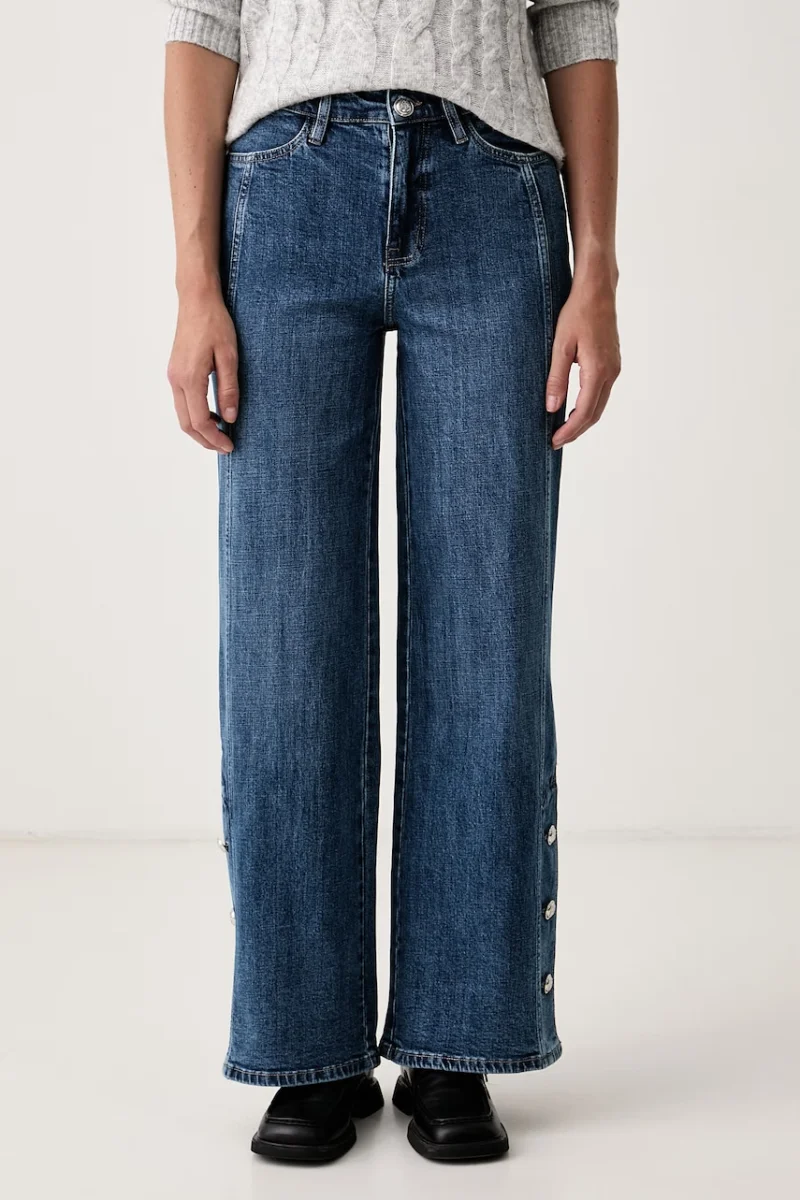 DKNY  blugi wide leg pentru femei