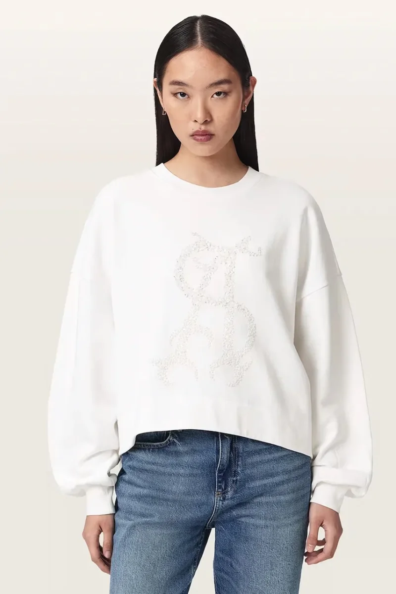 AllSaints  hanorac pentru femei din bumbac REFLEX LILA