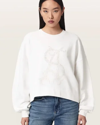 AllSaints  hanorac pentru femei din bumbac REFLEX LILA