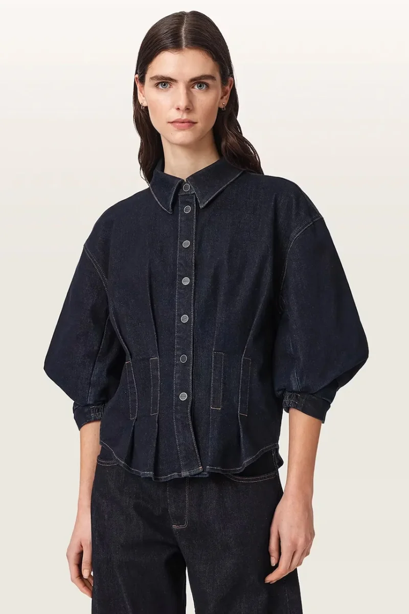 AllSaints  cămașă pentru femei din denim NANCY