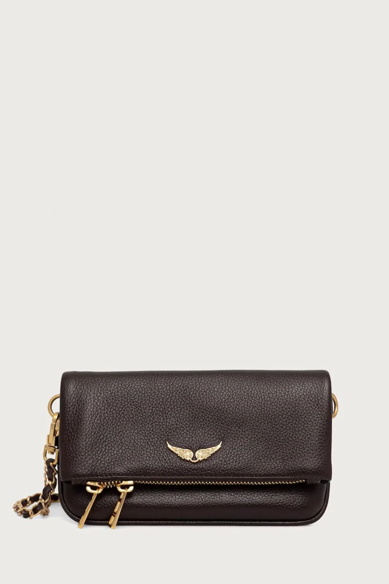 Zadig&Voltaire  geantă crossbody pentru femei din piele ROCK NANO GRAINED LEATHER