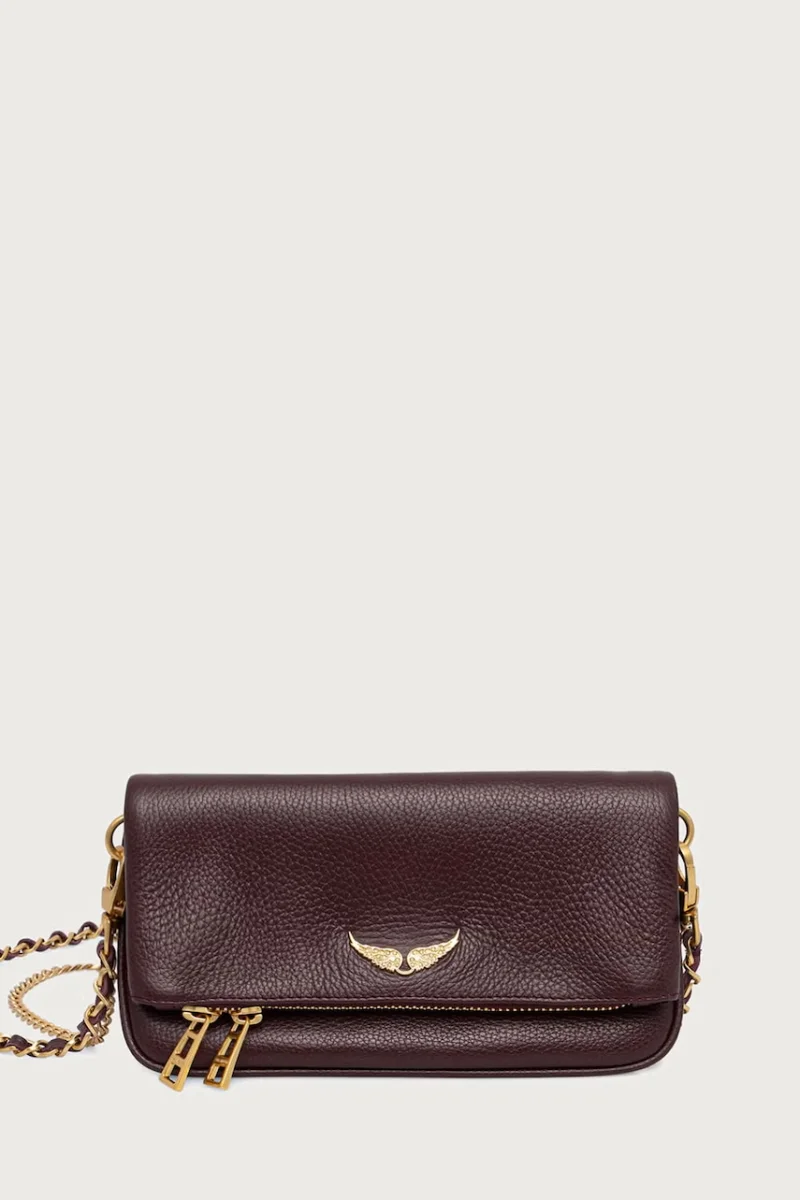 Zadig&Voltaire  geantă crossbody pentru femei din piele ROCK NANO GRAINED LEATHER