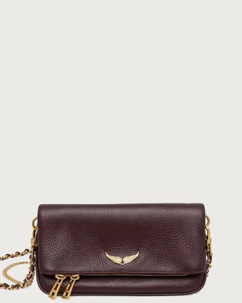 Zadig&Voltaire  geantă crossbody pentru femei din piele ROCK NANO GRAINED LEATHER