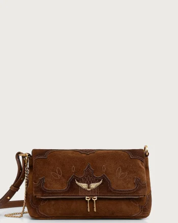 Zadig&Voltaire  geantă crossbody pentru femei din piele întoarsă ROCKY