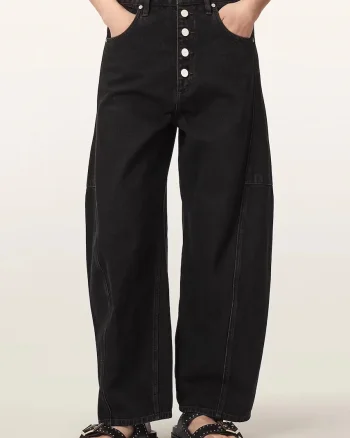 AllSaints  blugi barrel pentru femei CARTER BUTTON JEAN