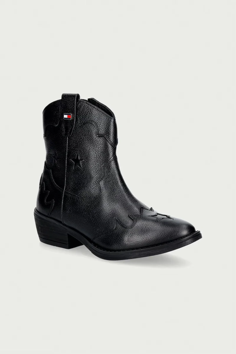 Tommy Hilfiger  cizme cowboy pentru copii din piele