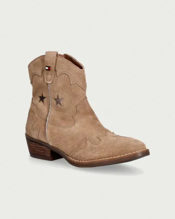 Tommy Hilfiger  cizme cowboy pentru copii din piele întoarsă