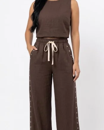 Pantalon de dama decorat cu stele
