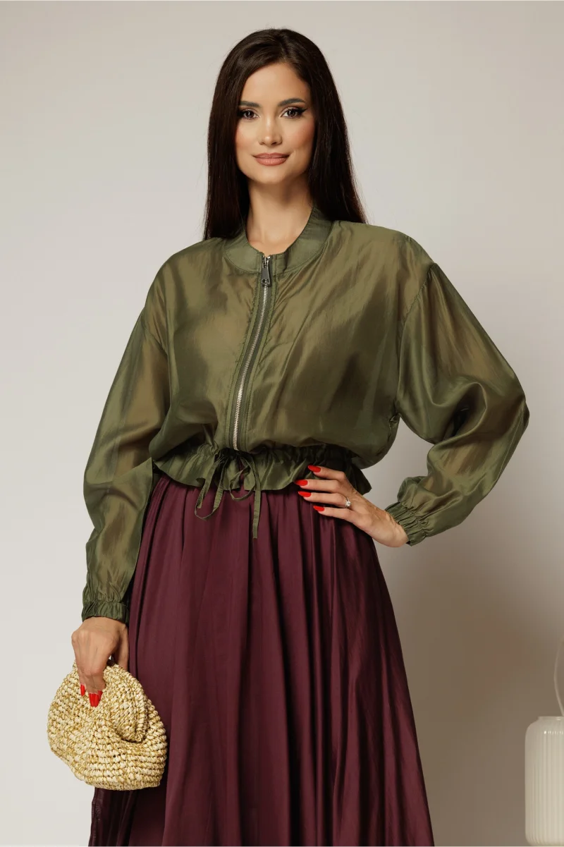 Jacheta kaki subtire tip bomber