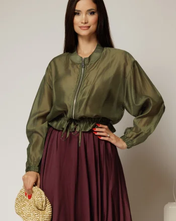Jacheta kaki subtire tip bomber
