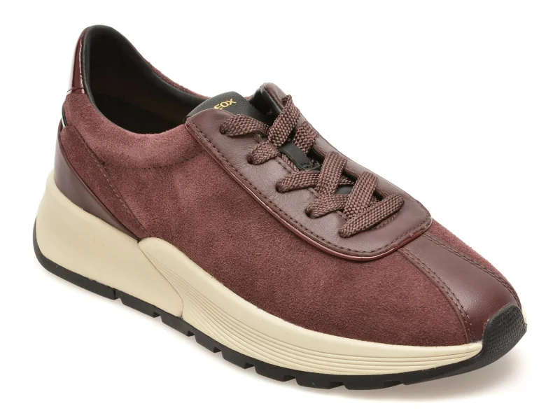 Pantofi sport GEOX visinii, D655JA, din piele intoarsa