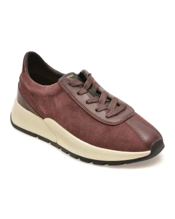 Pantofi sport GEOX visinii, D655JA, din piele intoarsa