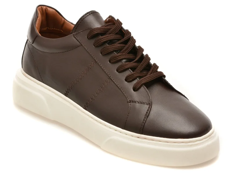 Pantofi sport LOST maro, LST109, din piele naturala