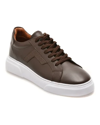 Pantofi sport LOST maro, LST12, din piele naturala