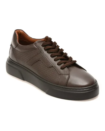 Pantofi sport LOST maro, WB001, din piele naturala