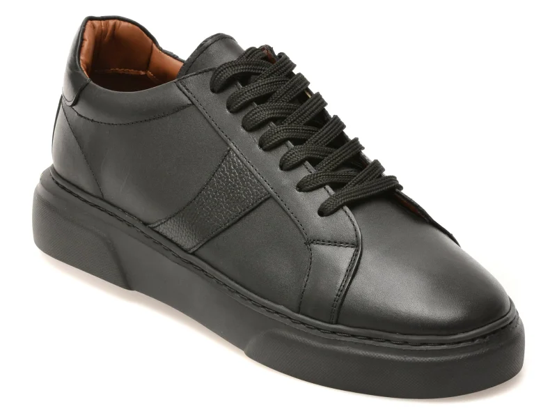 Pantofi sport LOST negri, LST108, din piele naturala