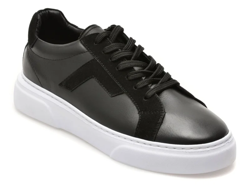 Pantofi sport LOST negri, LST113, din piele naturala