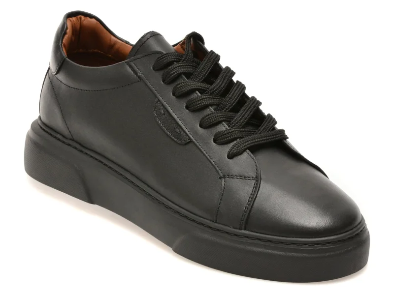 Pantofi sport LOST negri, LST116, din piele naturala