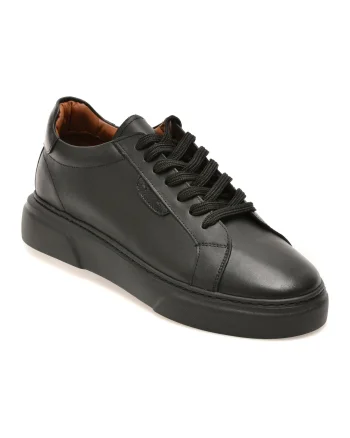 Pantofi sport LOST negri, LST116, din piele naturala
