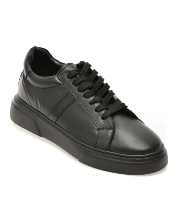 Pantofi sport LOST negri, LST125, din piele naturala