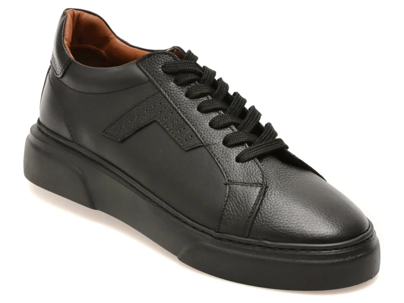 Pantofi sport LOST negri, LST126, din piele naturala